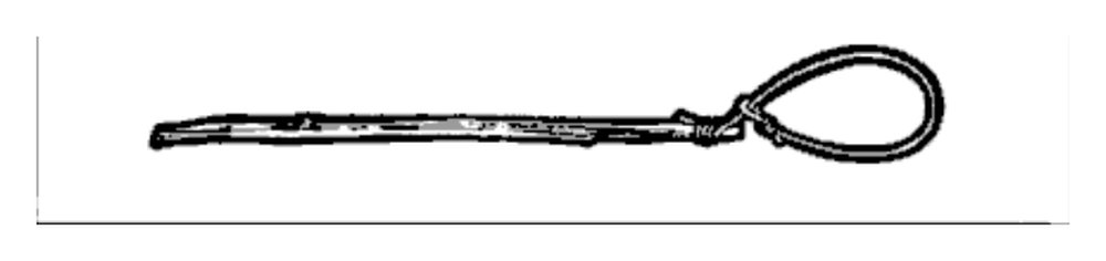 Drawing of a noosing wand, a pole with a wire loop